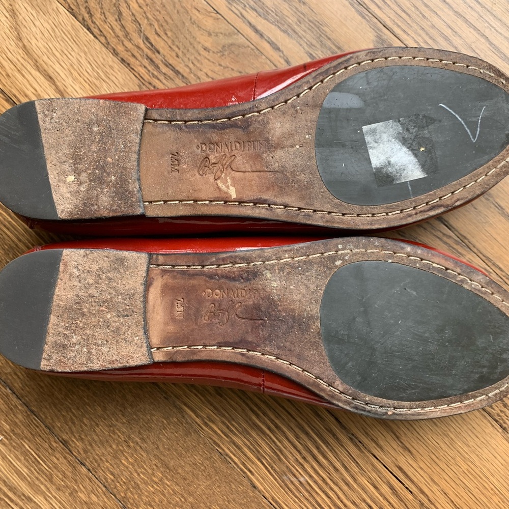 Donald J. Pliner Diona Red Patent Loafers - Picture 6 of 7